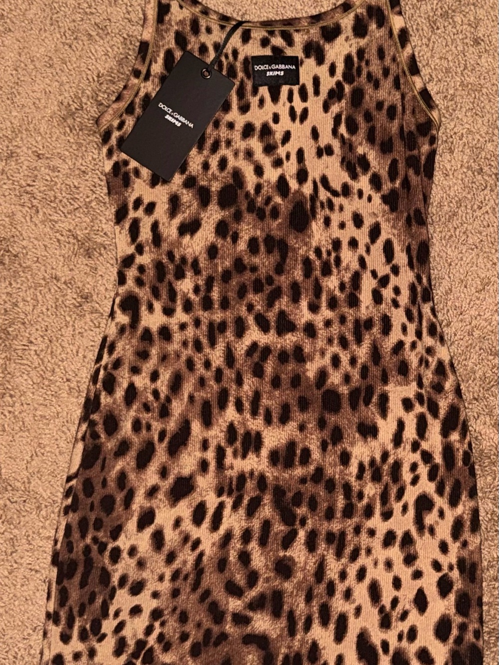 NWT Skims X Dolce & Gabbana Body Con Leopard Print Dress in SIZE SMALL